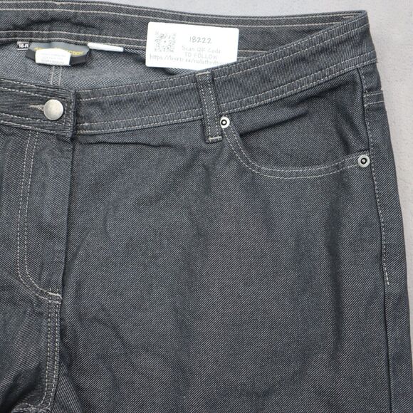 Apparel Collection Jeans Womens 16 Black Straight Mid Rise Button Denim Pants - Picture 14 of 16